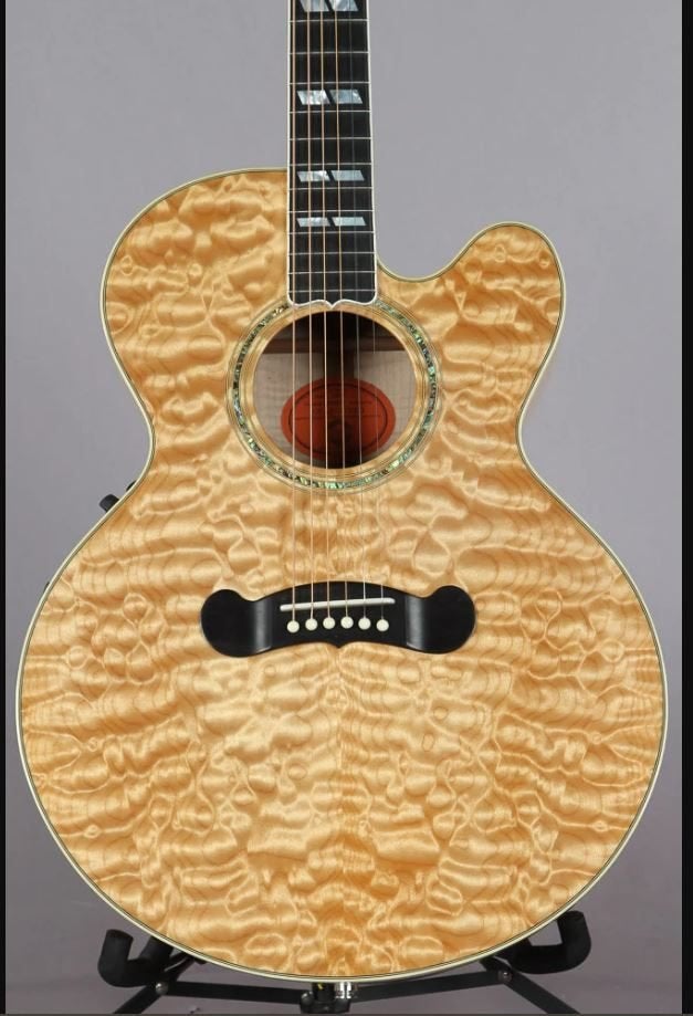 Gibson J-185 Quilt  2002, Enlèvement, Utilisé, Avec capteur (piezo)