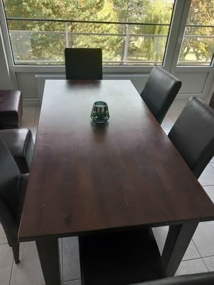 Table à manger, Enlèvement, Comme neuf, 150 à 200 cm, 50 à 100 cm