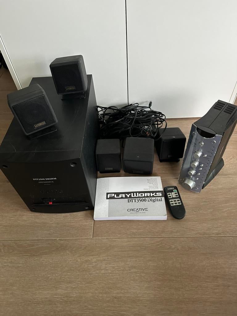 Creative PlayWorks DTT3500 Digital 5.1 surround set, Audio, Tv en Foto, Ophalen, Gebruikt, 5.1-systeem, Overige merken