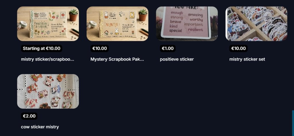 mistry packs, Hobby en Vrije tijd, Scrapbooking, Verzenden, Nieuw, Overige typen, Overige merken