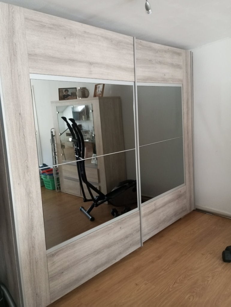 Armoire vitrée coulissante, Maison & Meubles, 200 cm ou plus, Comme neuf, Enlèvement, 50 à 100 cm