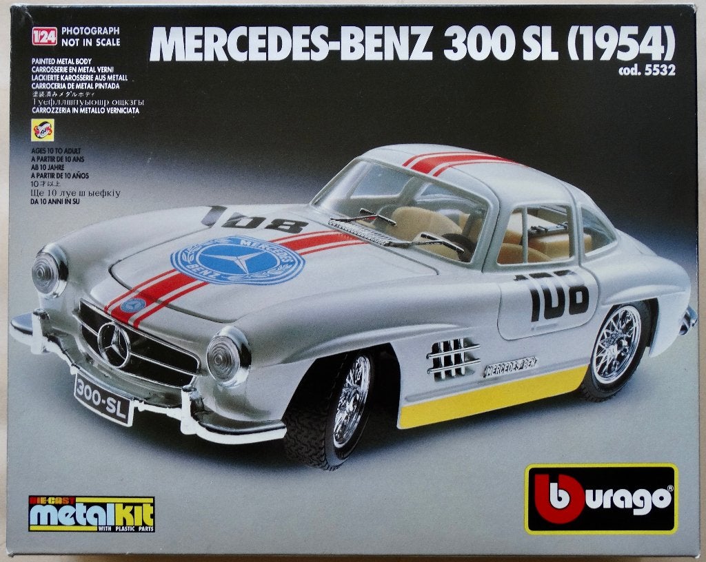 BURAGO 1:24 - MERCEDES-BENZ 300SL (1954), Hobby en Vrije tijd, Modelauto's | 1:24, Ophalen of Verzenden, Nieuw, Auto, Burago