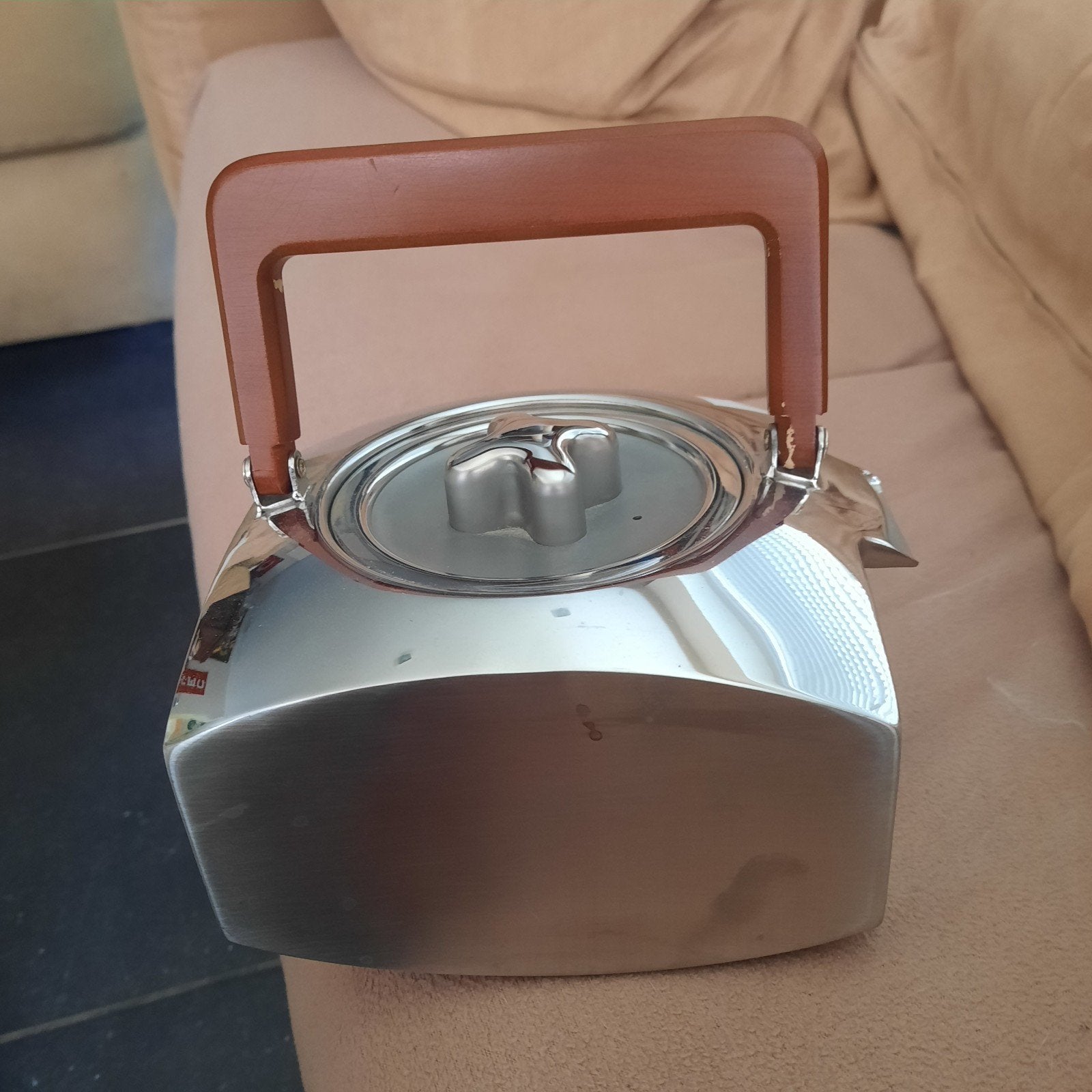 Dammann Frères , thé - koffiepot in inox . Als nieuw ., Ophalen of Verzenden