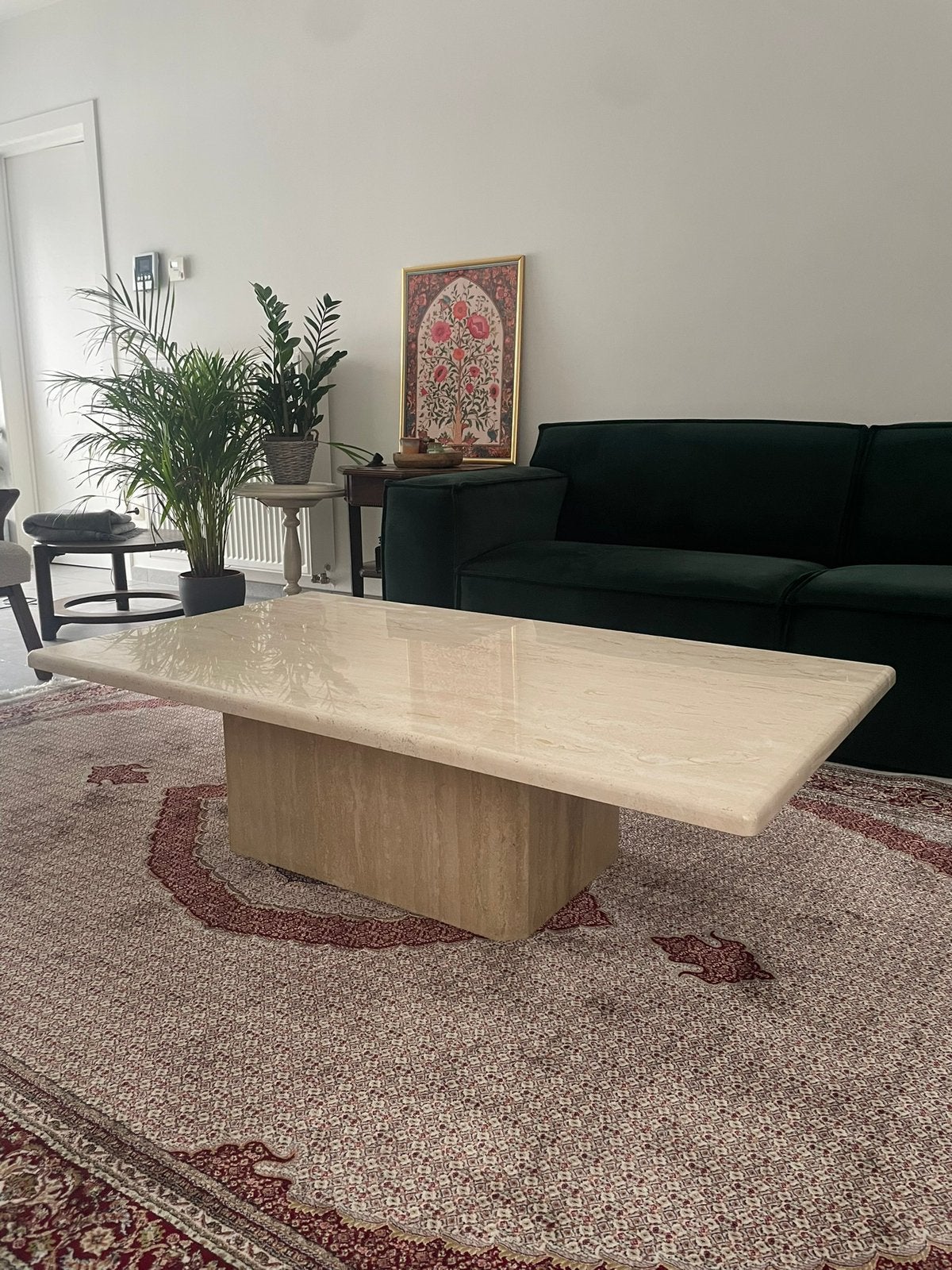 Travertin salontafel, Maison & Meubles, Enlèvement, Comme neuf