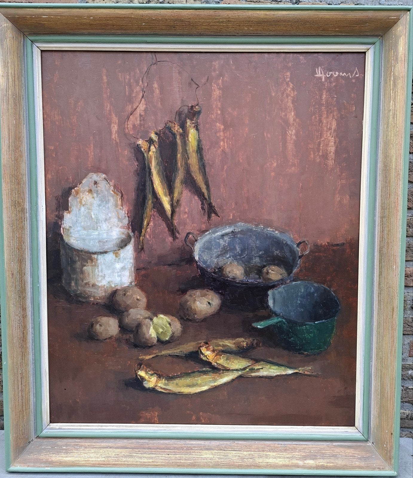 DOOMS Vic "Groot Stilleven" olie op paneel, Enlèvement, Nature morte, Panneau