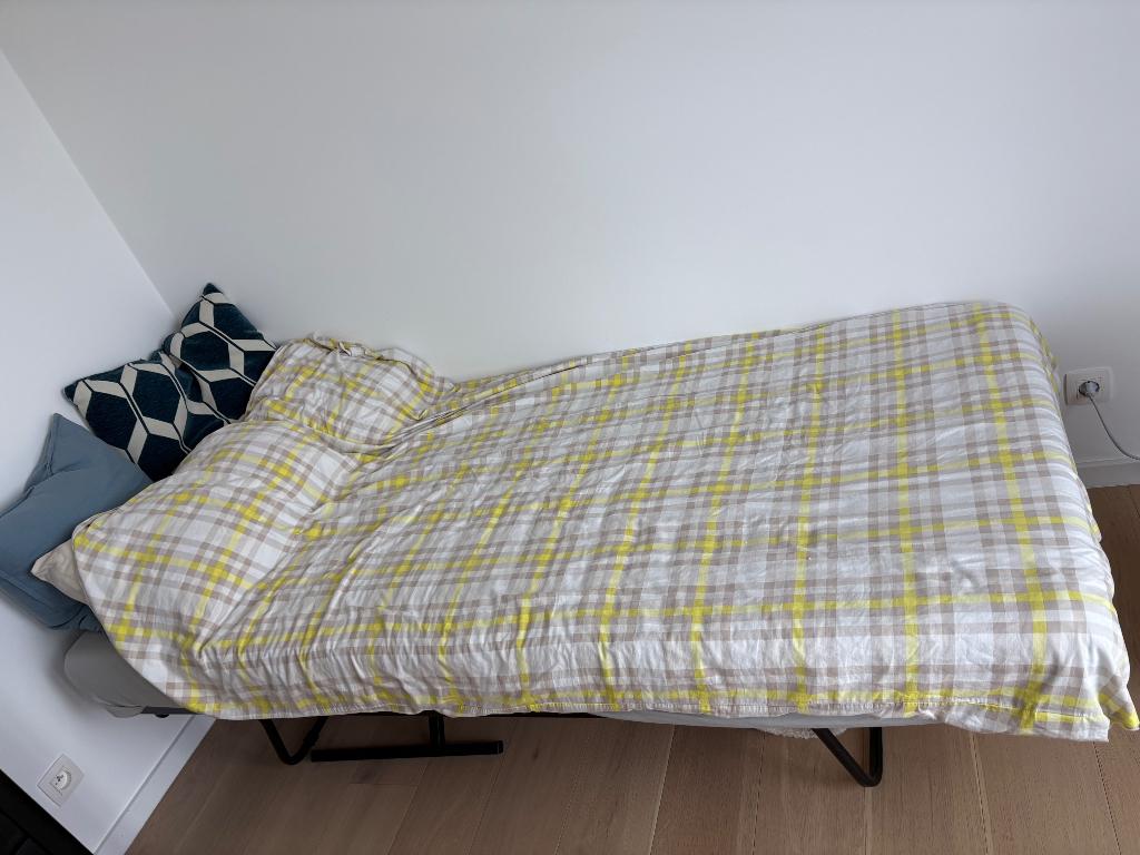 Eenpersoons bed 90x200 (lattenbodem + matras), Huis en Inrichting, Ophalen, Gebruikt, 90 cm, Eenpersoons