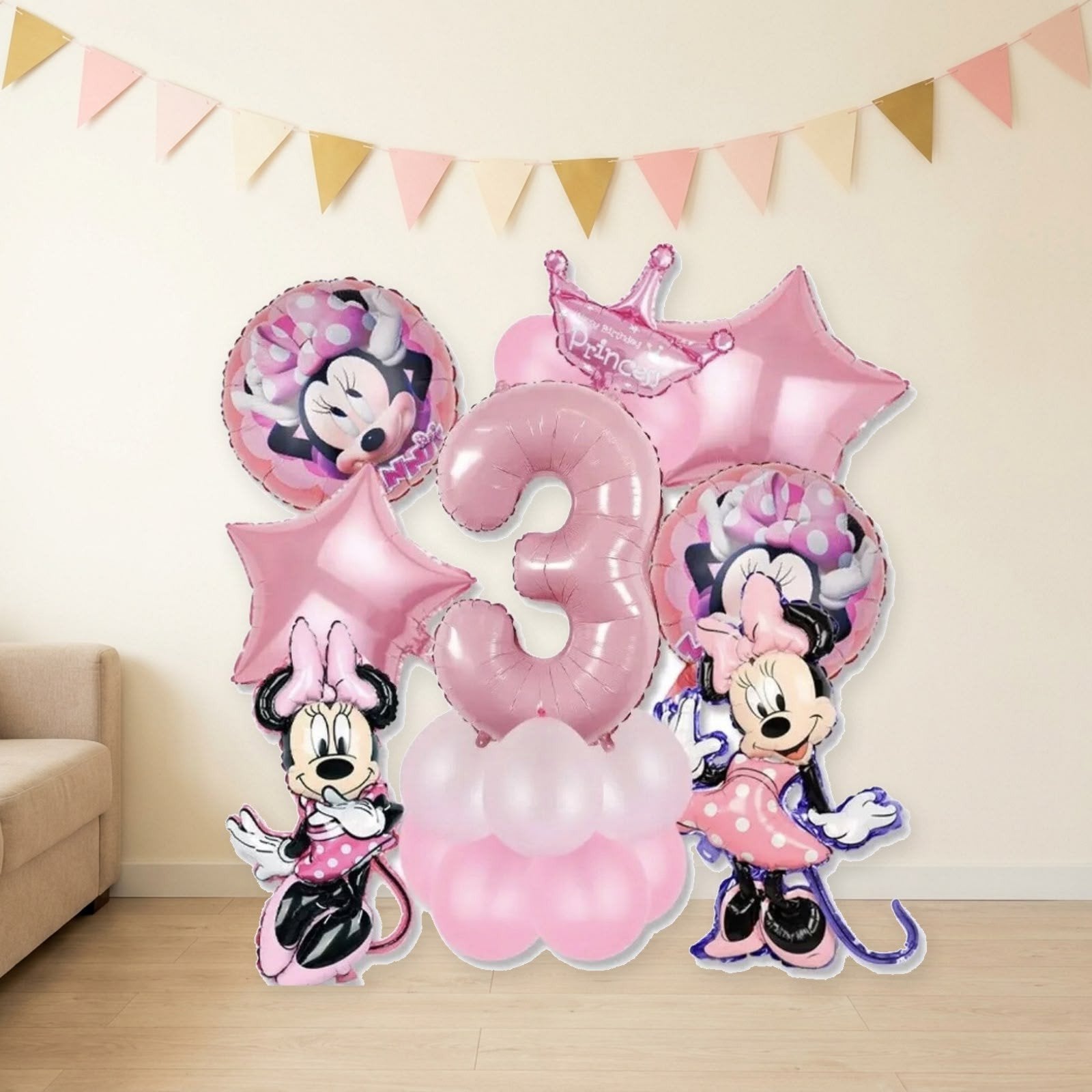 Minnie Mouse XXL Veriaardagsballonnen Set | 18 Stuks., Ophalen of Verzenden