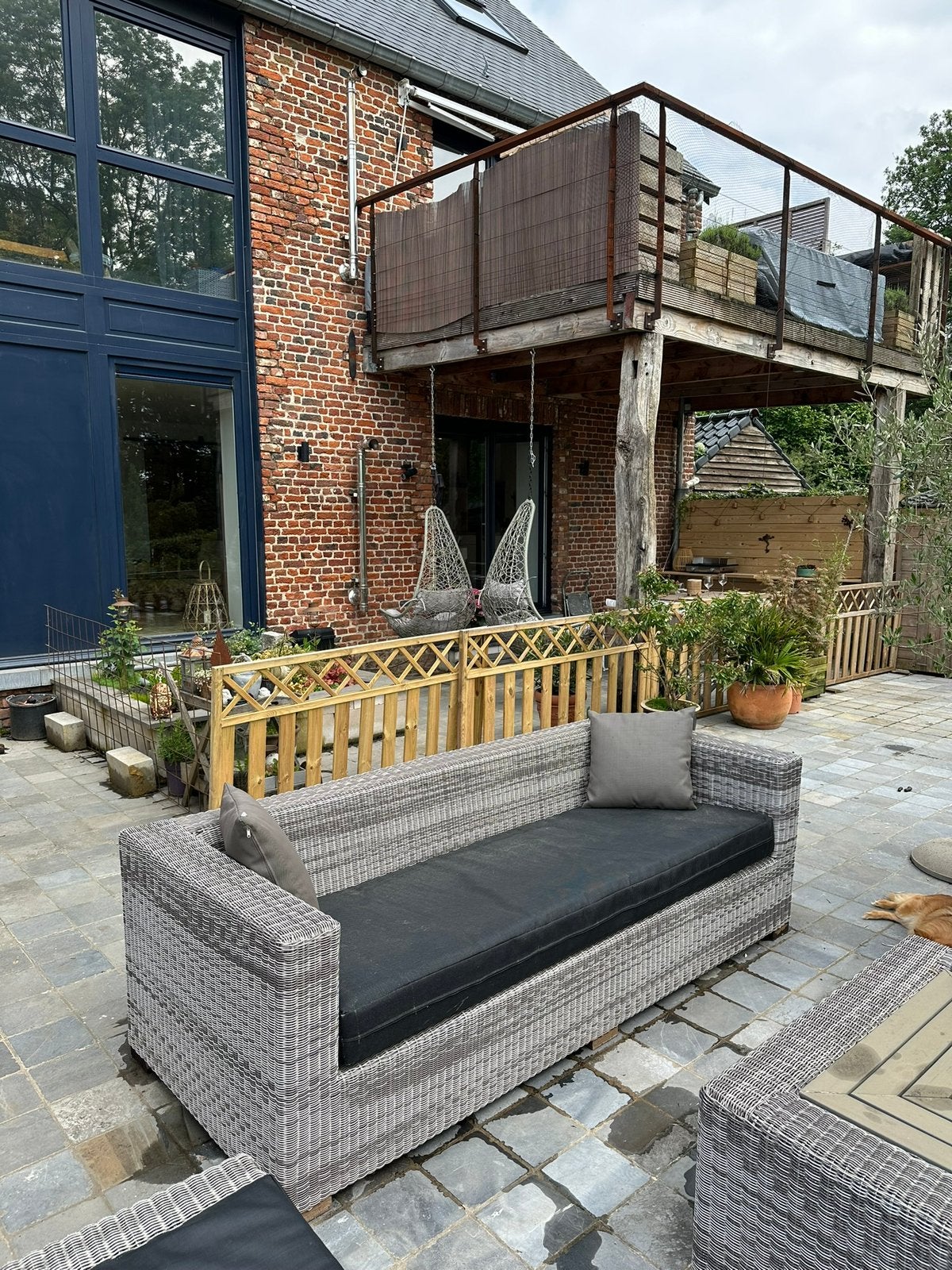Salon extérieur à donner, Tuin en Terras, Ophalen, Kunststof, Gebruikt, 6 zitplaatsen