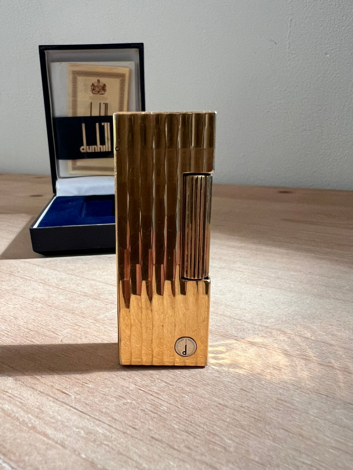 Dunhill ‘bamboo’ rollagas aansteker goud, Ophalen of Verzenden, Zo goed als nieuw, Aansteker