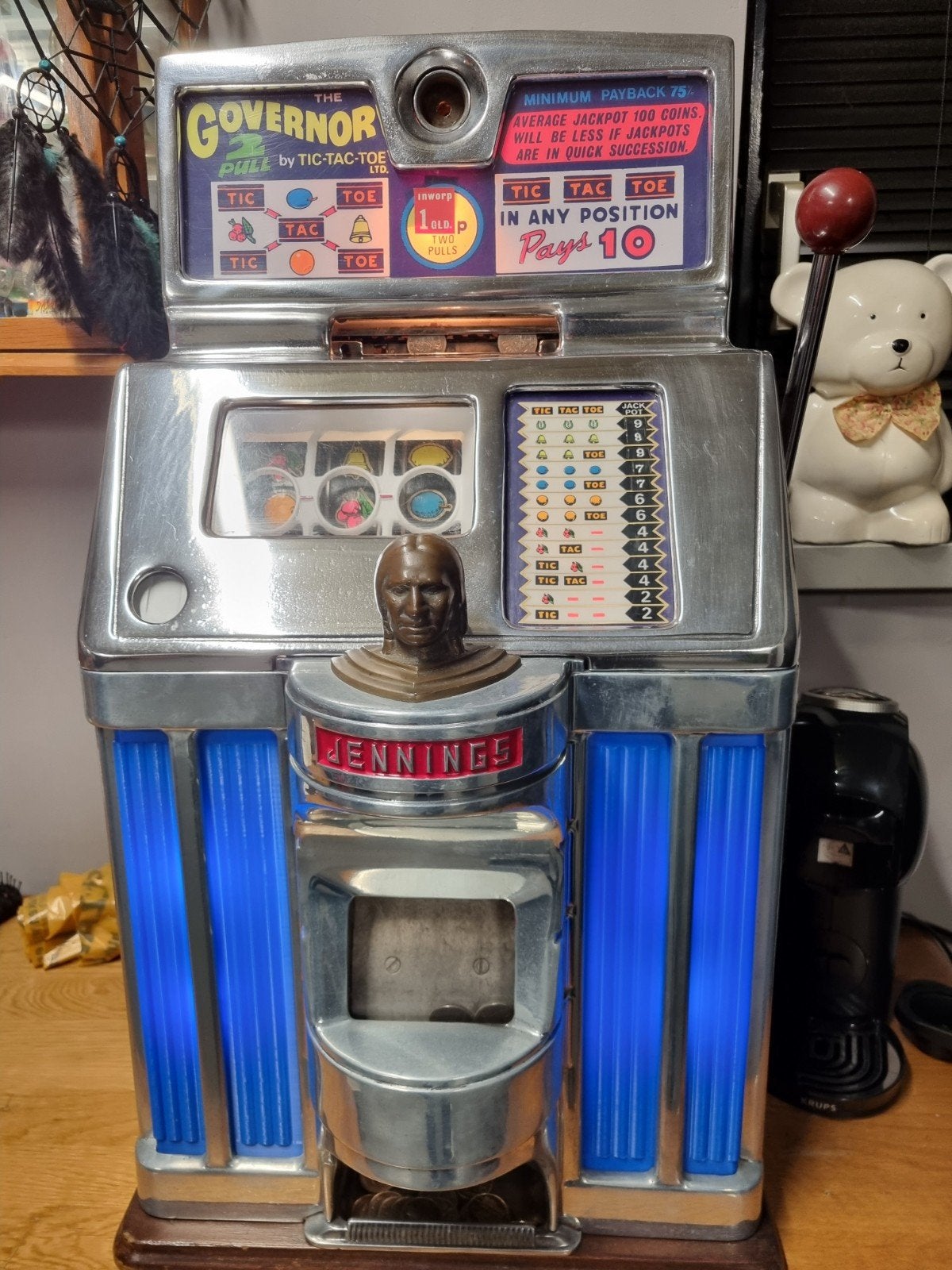 2x jennings eenarmige bandieten jaren 60 nu 3000 euro, Verzamelen, Automaten | Jukeboxen, Ophalen, Gebruikt, 1960 tot 1970