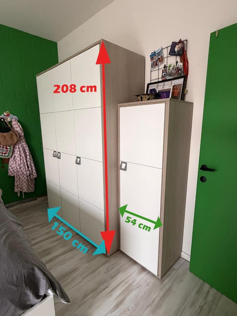 Kleerkast, Ophalen, Met deur(en), Gebruikt, 200 cm of meer