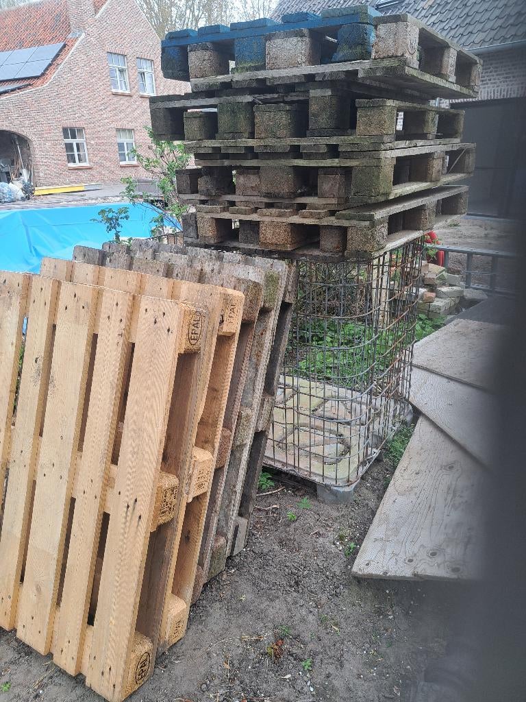 europaletten, Moins de 200 cm, Autres essences de bois, Enlèvement, Utilisé