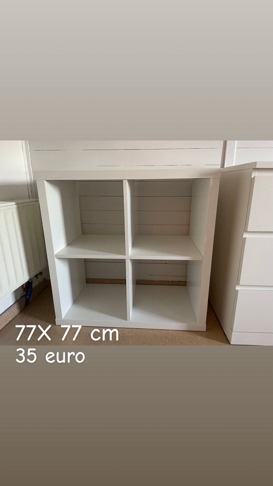 Vierkante kast, Huis en Inrichting, Kasten | Boekenkasten, Ophalen, Met plank(en), 100 tot 150 cm, 50 tot 100 cm