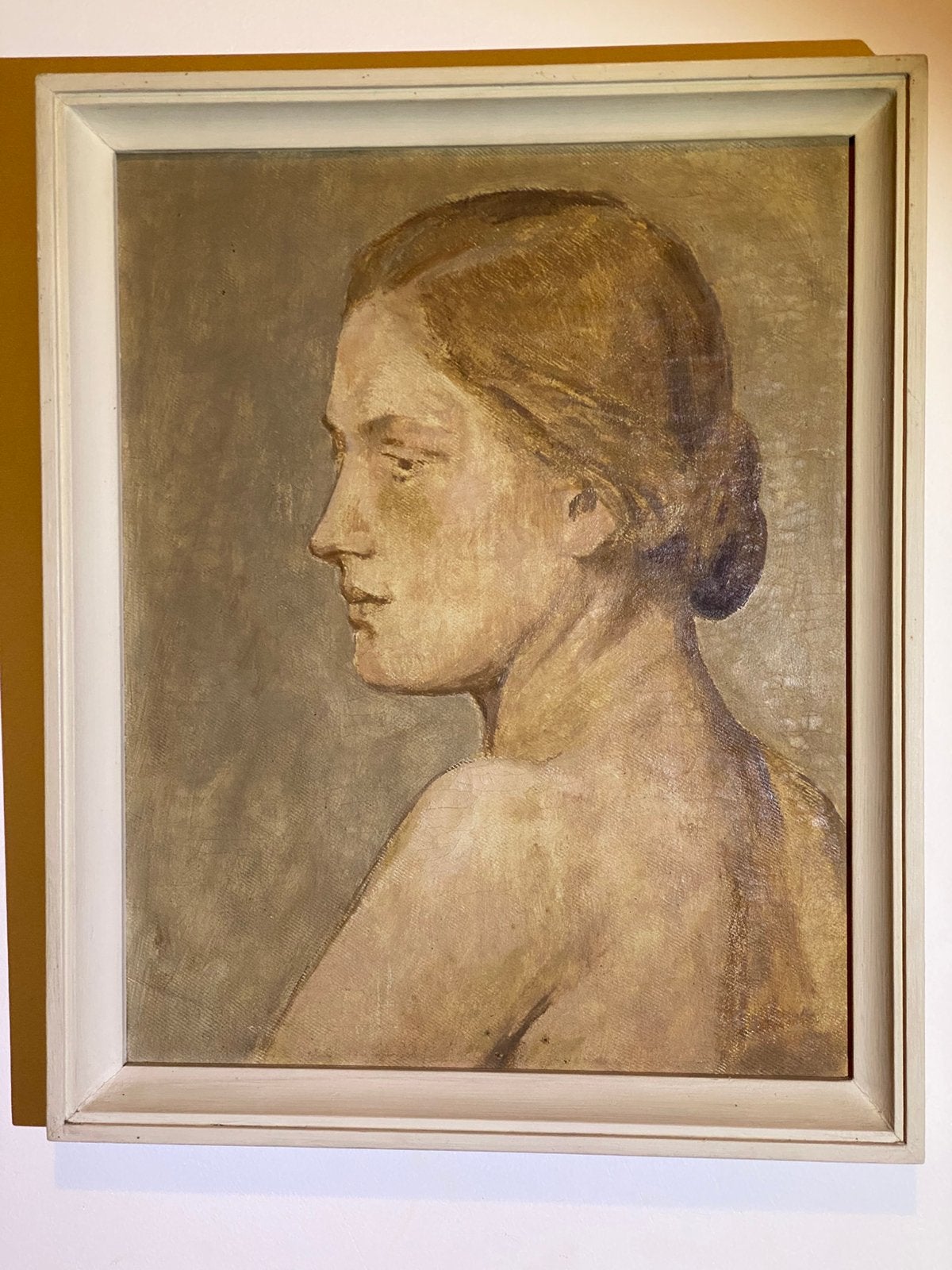 Gustaaf de Bruyne, portret naakte vrouw, olieverf op doek, Antiek en Kunst, Ophalen of Verzenden, Olieverf, Portret of Personen