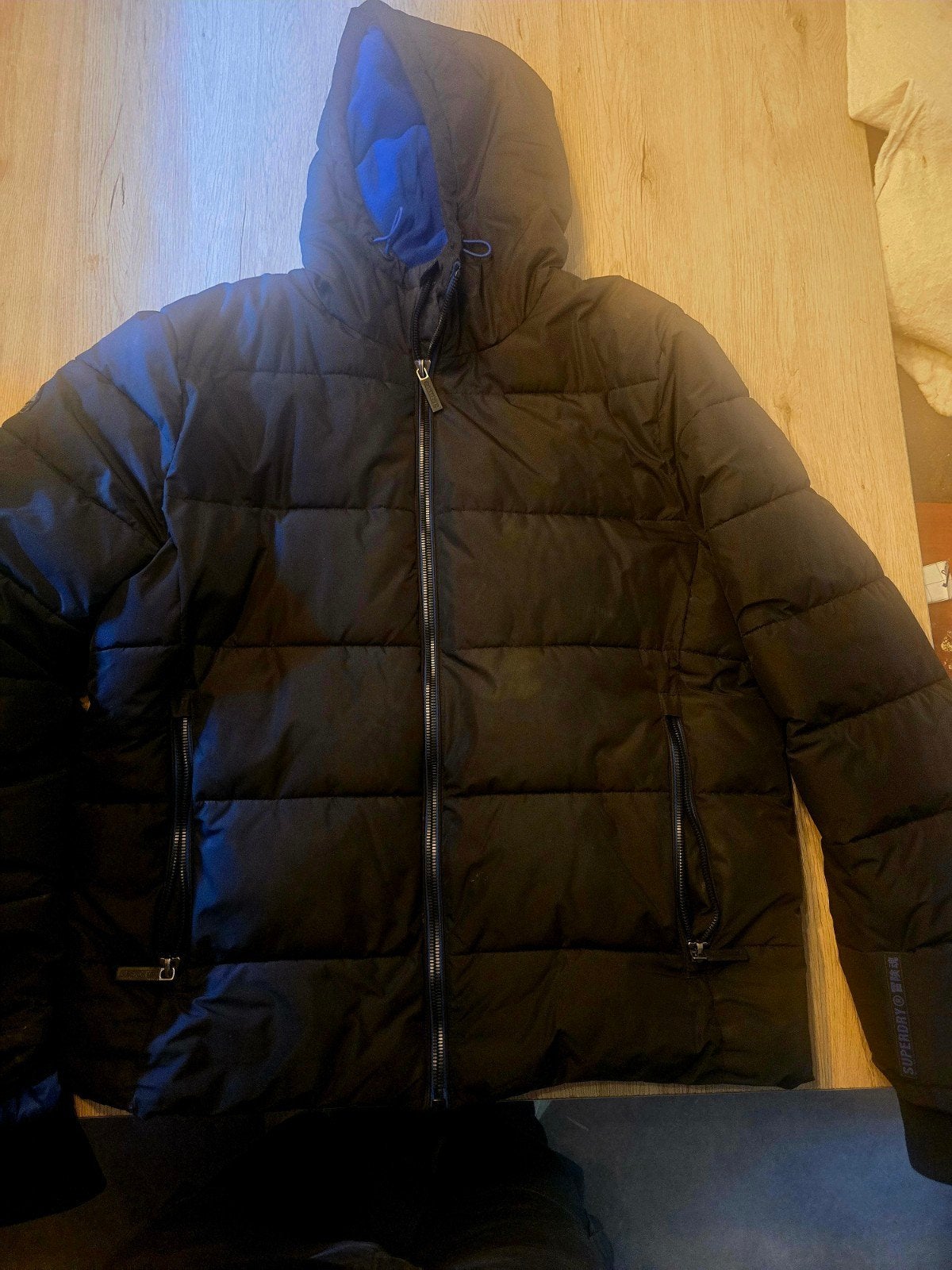 Superdry Hooded Sports Puffer jas 2XL, Ophalen, Zwart, SuperDry, Overige maten