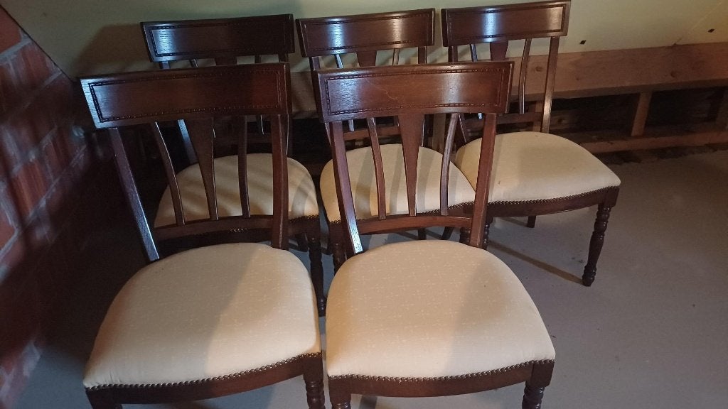 GRATIS eetstoelen, Enlèvement, Utilisé, Bois, Cinq, Six Chaises ou plus