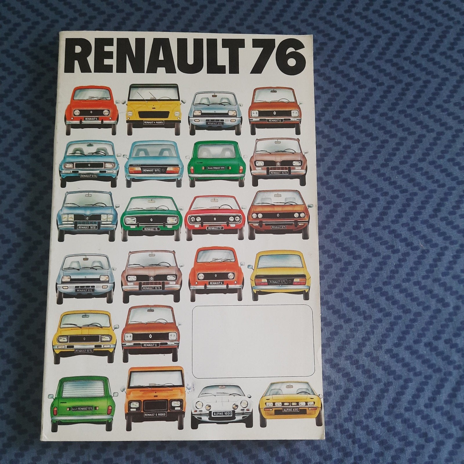 RENAULT * VINTAGE 1976 * GAMMA-OVERZICHT *, Zo goed als nieuw, Renault, Ophalen, RENAULT