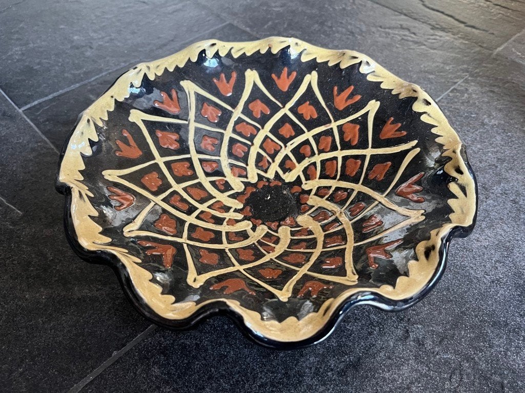decoratieve schaal - aardewerk - JB, Antiek en Kunst, Ophalen of Verzenden