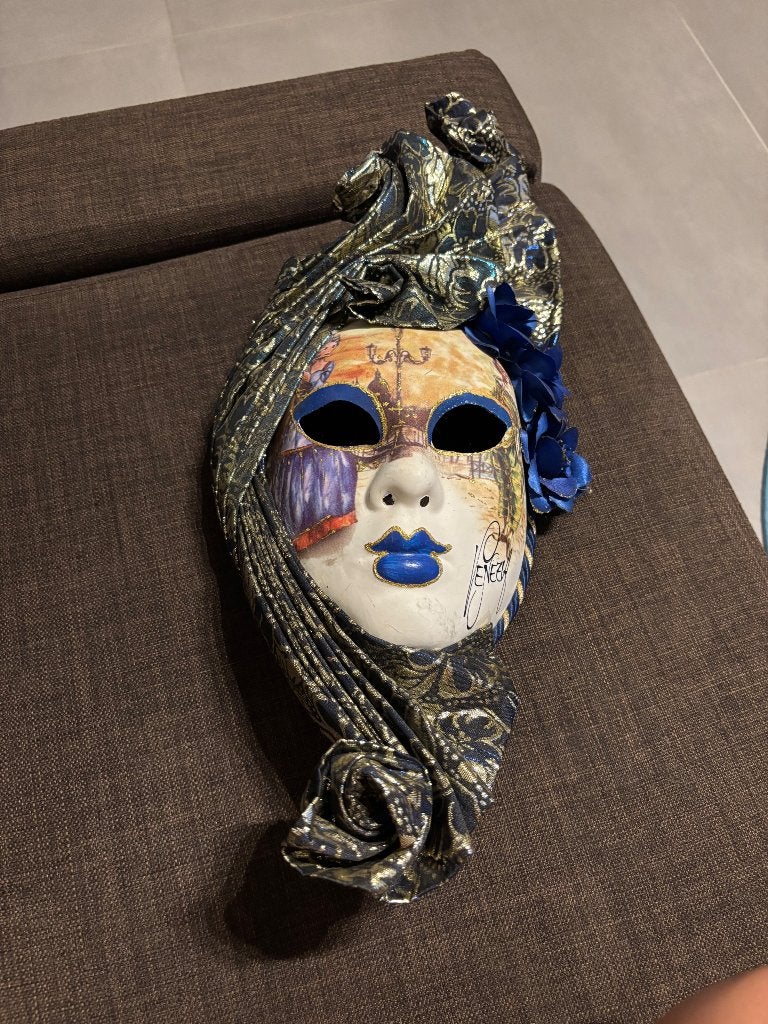 Masque de Venise, Enlèvement ou Envoi, Objet de décoration, Comme neuf, Pierre/céramique
