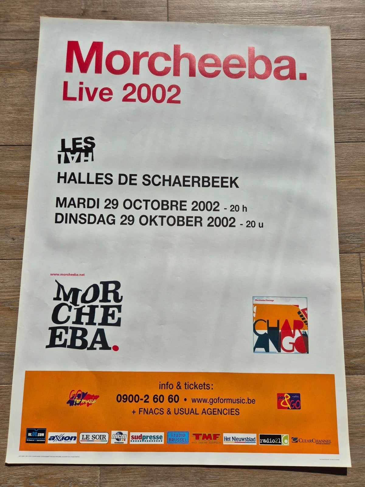 Concertposter Morcheeba 2002, Verzamelen, Posters, Ophalen of Verzenden, Zo goed als nieuw, Muziek