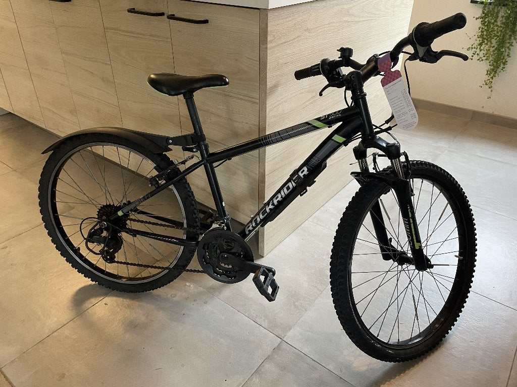 Jongensfiets 24 inch (8-12 jaar), Ophalen, Velgrem, Versnellingen, Rockrider (Decathlon)