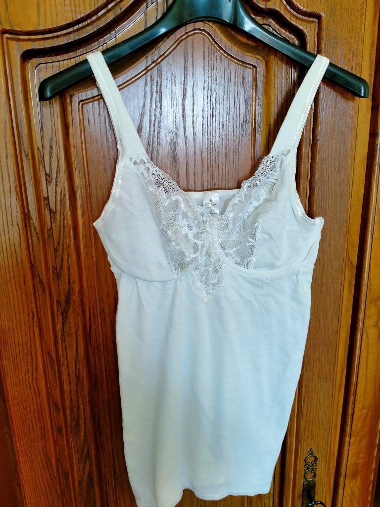 Wit BH-hemdje,met kant in de cups,met beugels,maat:42., Kleding | Dames, Queentex, Ophalen of Verzenden, Wit, Hemd