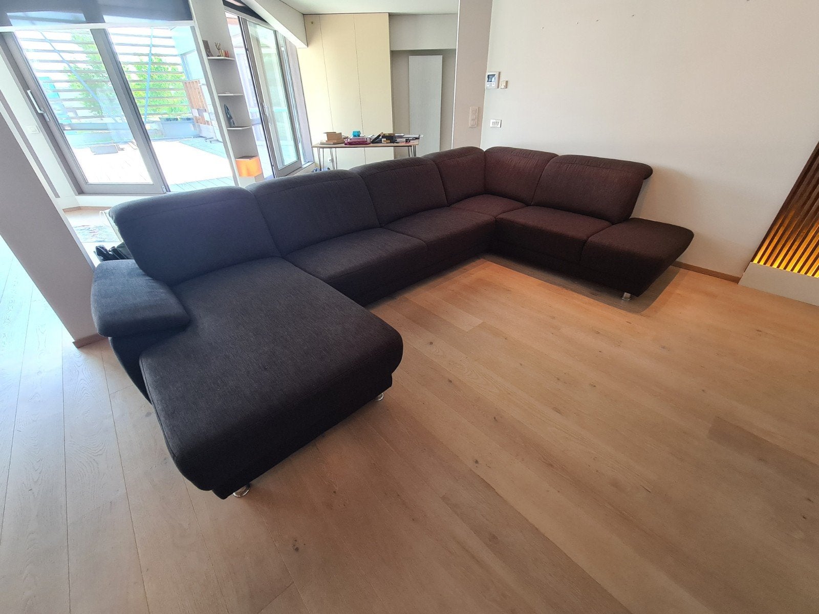 Assise en tissu anthracite, Enlèvement, Tissus