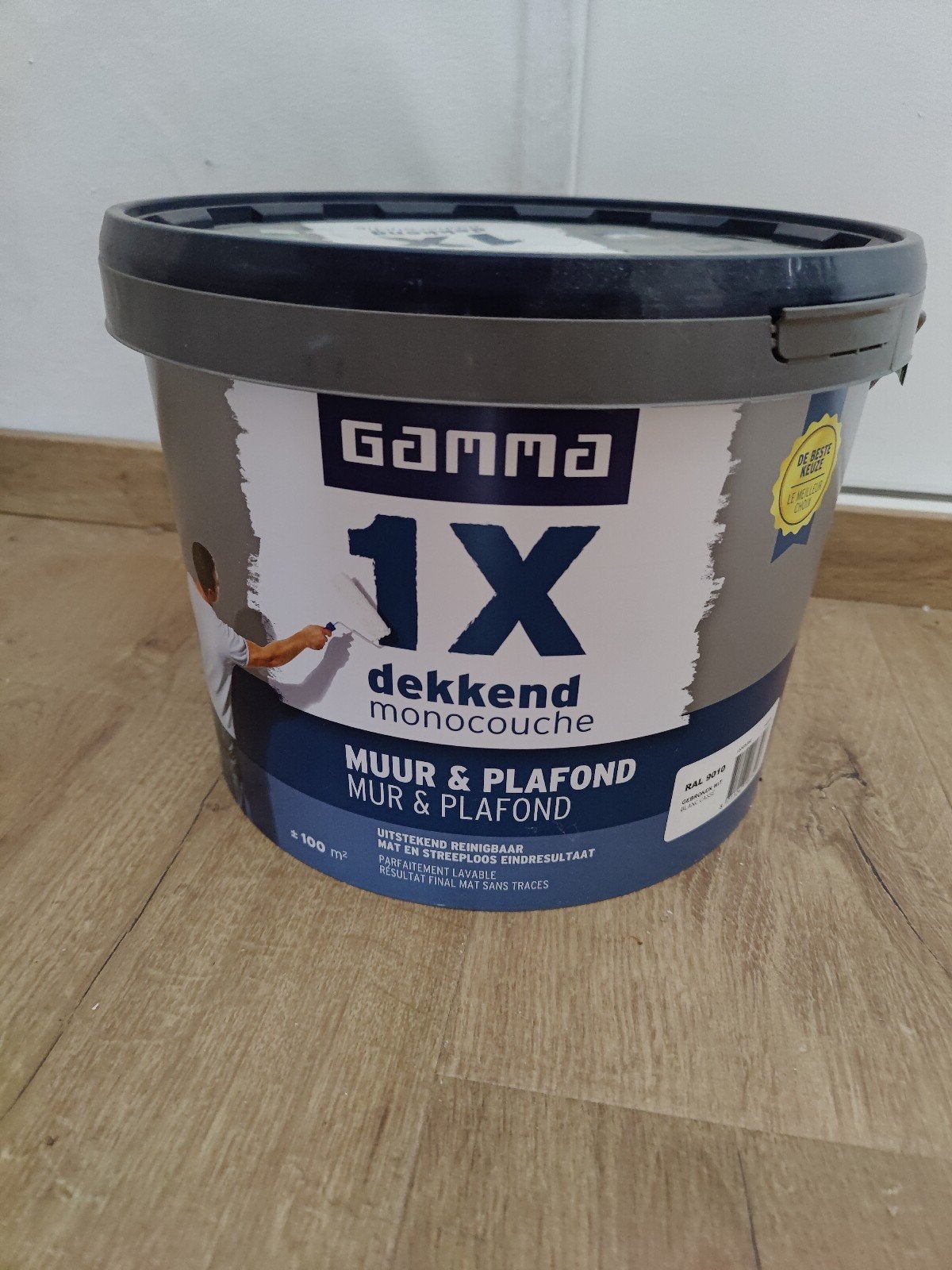 ongeopende pot verf te koop, Bricolage & Construction, Peinture, Vernis & Laque, Enlèvement, Neuf, Blanc, Peinture