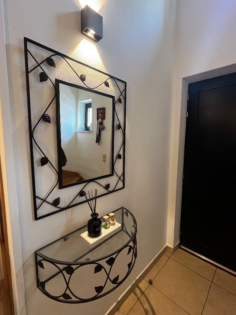 Tablette de hall d’entrée et son miroir assorti, Moins de 100 cm, Comme neuf, Enlèvement, 50 à 75 cm