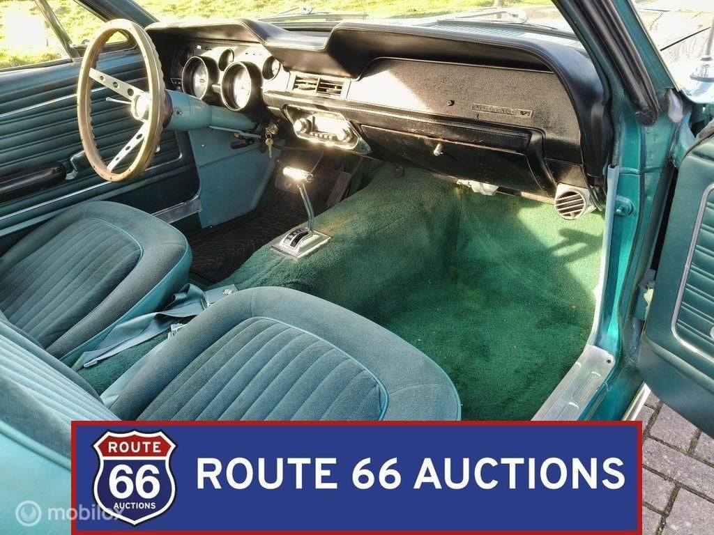 Ford Mustang Coupe | 1968 | Route 66 Auctions, Auto's, Zwart, Bedrijf, Handgeschakeld, Overige carrosserie