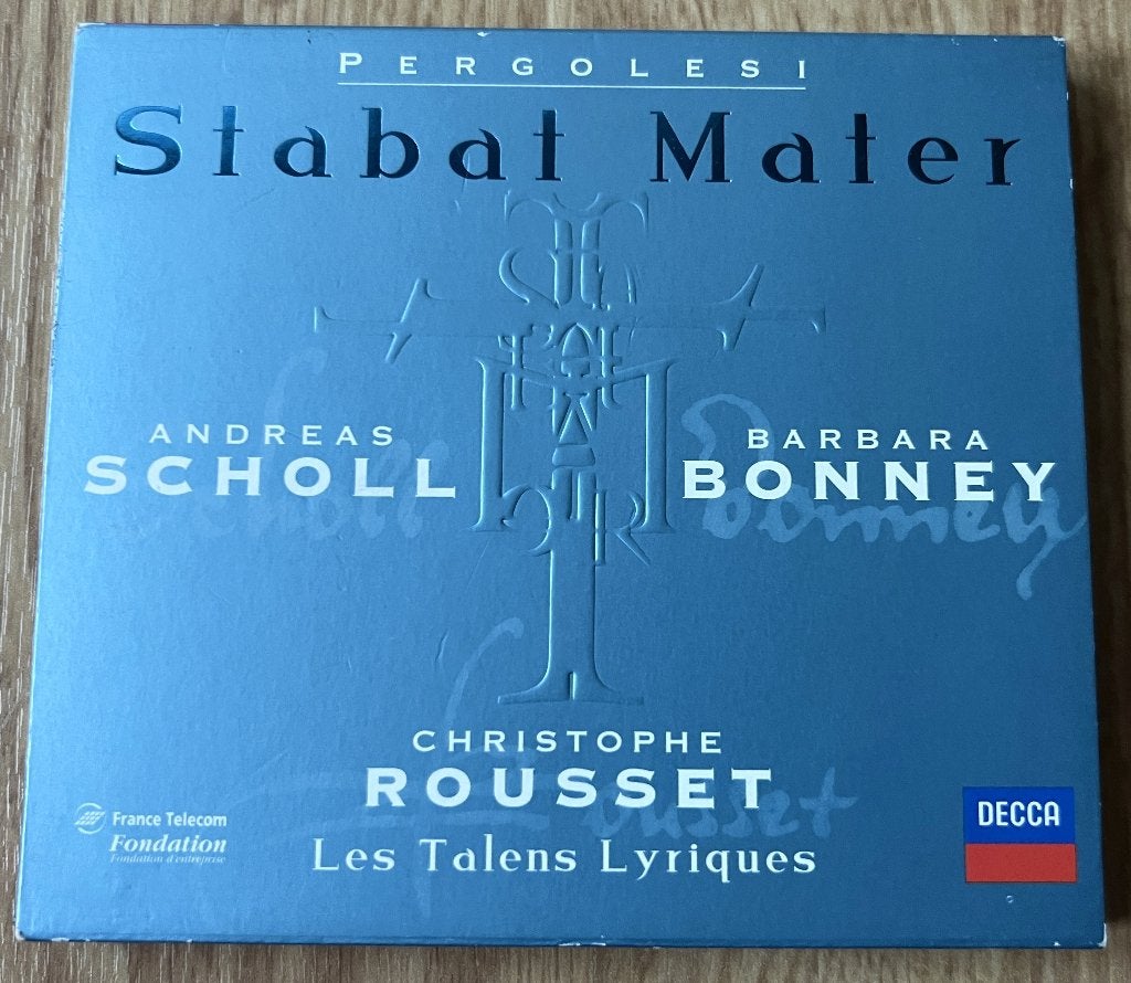 CD Pergolesi - Stabat Mater / Scholl / Bonney, Ophalen of Verzenden, Zo goed als nieuw