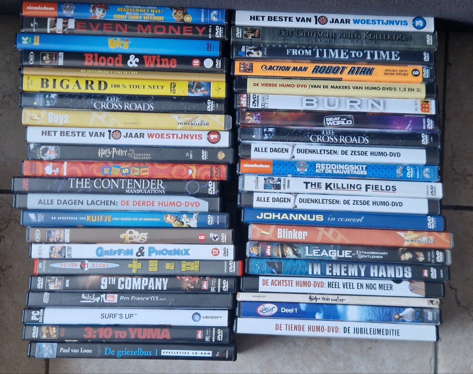 Dvd's 25 cent per stuk., Ophalen