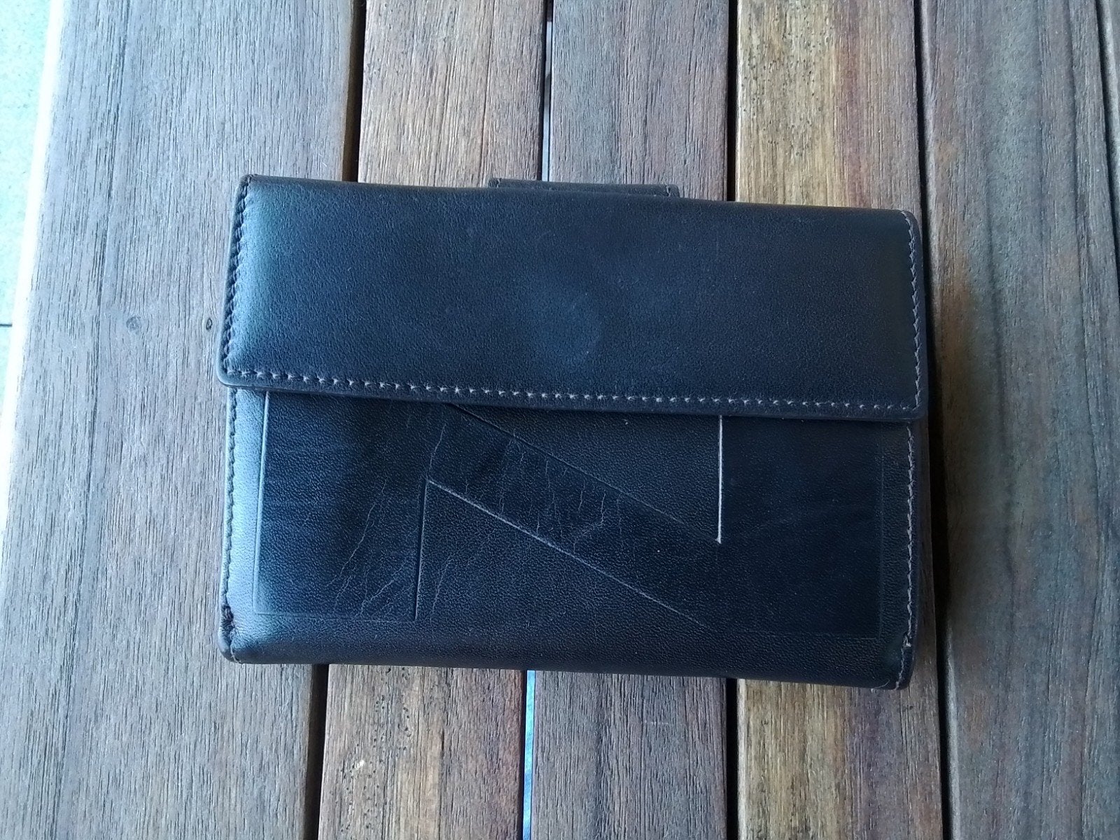 LEDEREN DONKERBRUINE NATHAN - BAUME PORTEFEUILLE/PORTEMONNEE, Gebruikt, Bruin, Leder, Ophalen