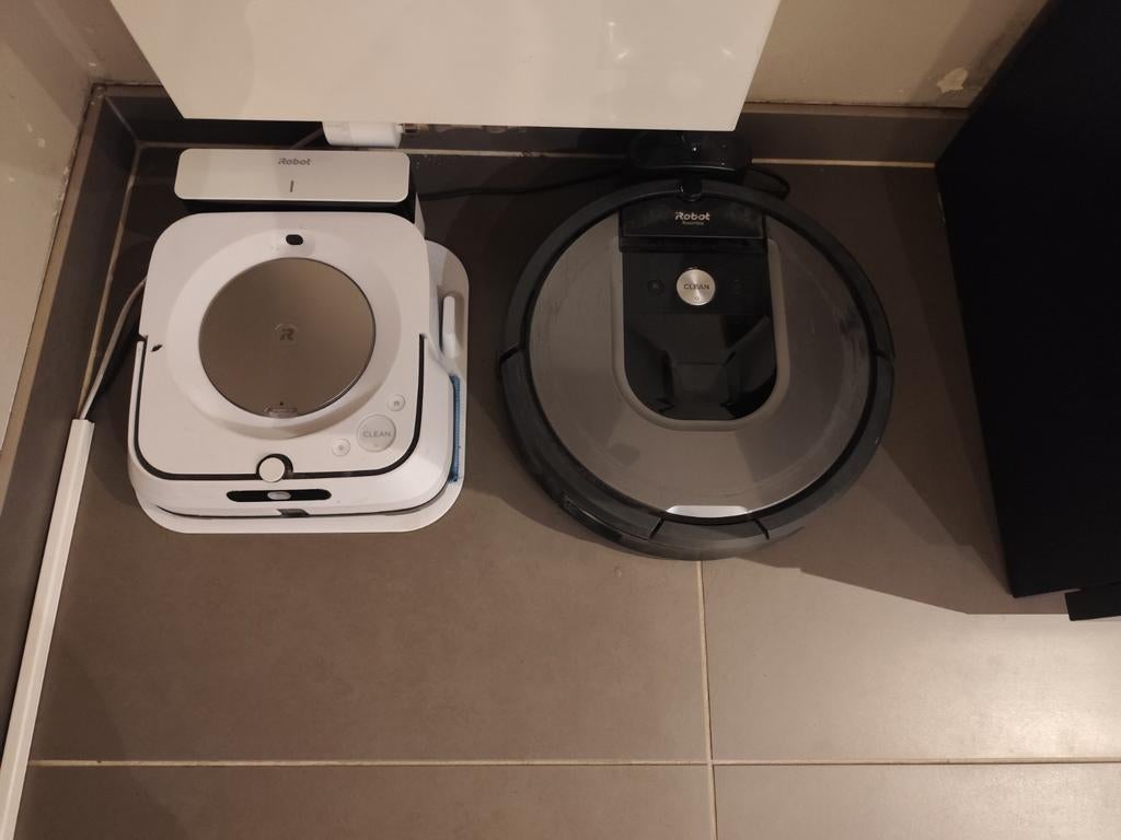 Roomba 900-series + brava jet m6, Ophalen, Gebruikt, Reservoir, Robotstofzuiger