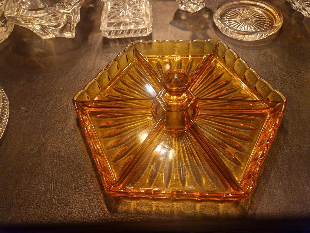Plateau aperitif luxval val saint lambert  art déco, Enlèvement ou Envoi