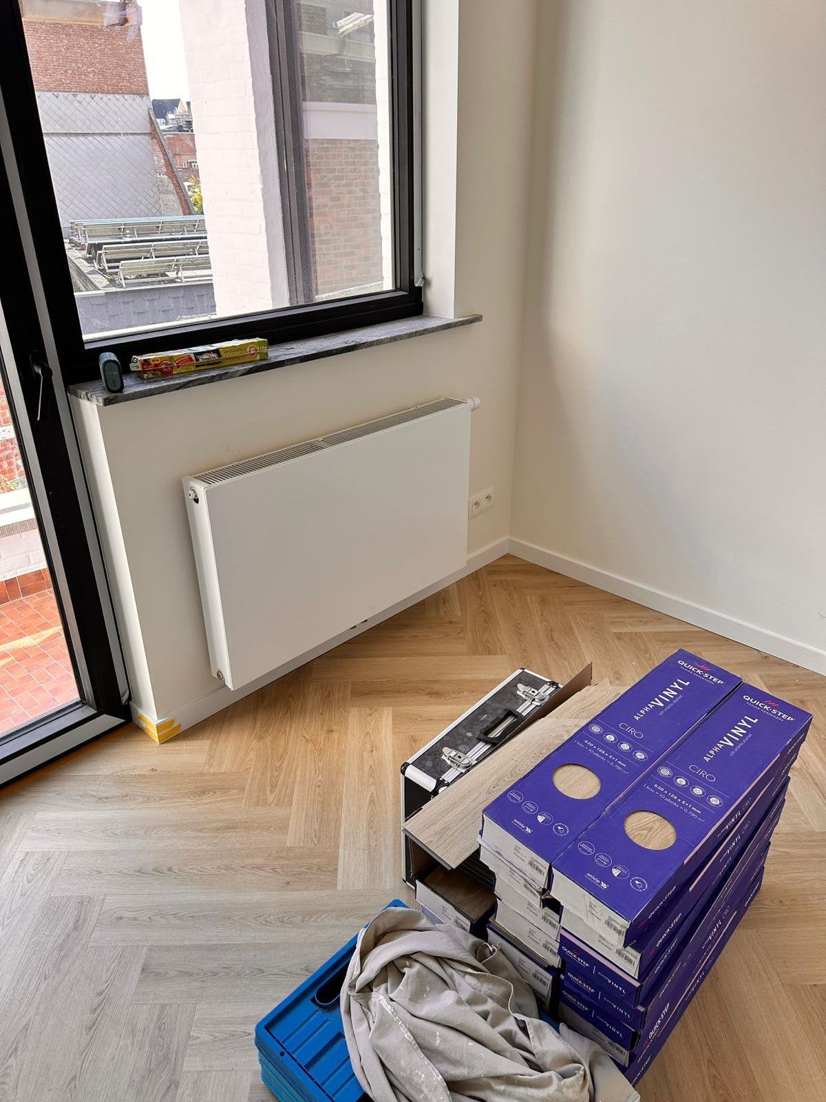 19m2 Quickstep ALPHAVINYL CIRO BOTANISCH BEIGE Visgraat, Ophalen, Kunststof, 50 tot 150 cm, Nieuw