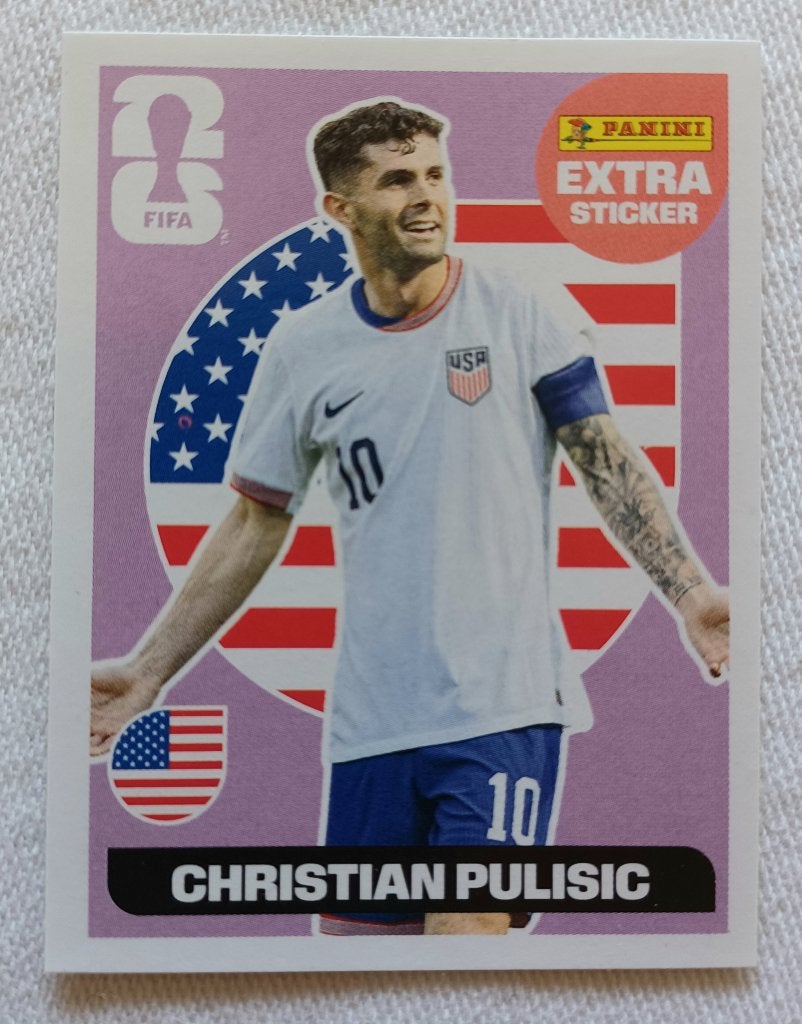 Extra sticker Christian Pulisic - WK 2026, Ophalen of Verzenden, Zo goed als nieuw, Sticker