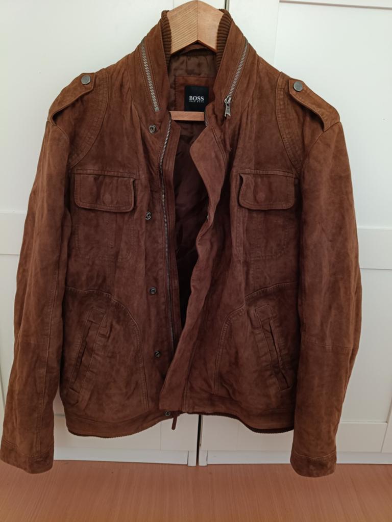 Hugo Boss jacket suede, Kleding | Heren, Jassen | Zomer, Bruin, Verzenden