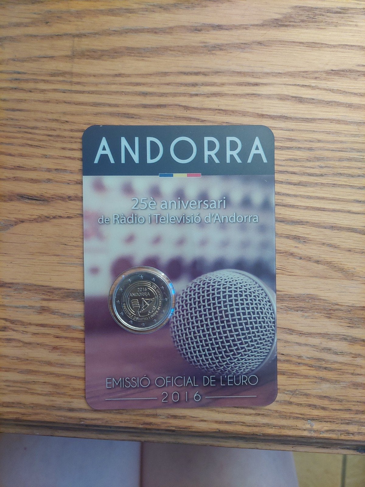 Andorra 25ste aniversari de radio i televisie d'andorra, Ophalen, Spanje, 2 euro, Losse munt
