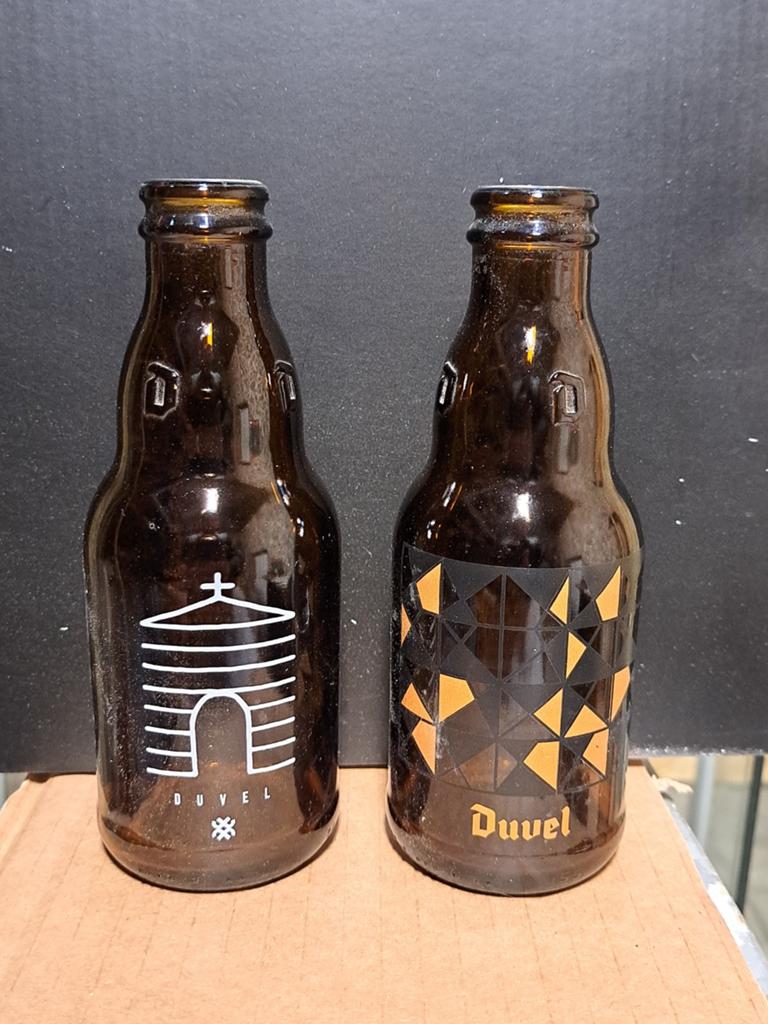 2 bouteilles Duvel 18cl, Collections, Bouteille(s), Duvel