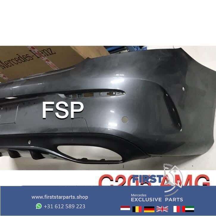 C205 AMG Achterbumper Mercedes C Klasse Coupé 2014-2019 W205, Arrière, Utilisé, -, -