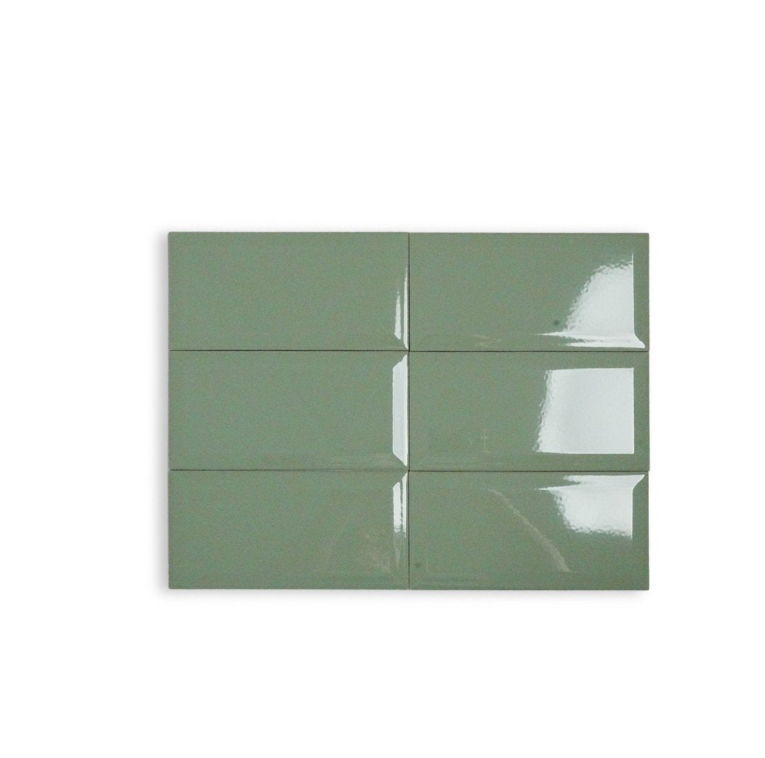 Impermo Keramische wandtegel | Biseauté Khaki Green, 20 à 40 cm, Céramique, Enlèvement, Moins de 20 cm