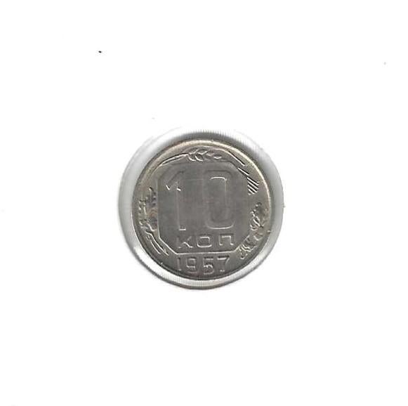 Rusland, 10 Kopeks 1957., Ophalen of Verzenden, Rusland, Losse munt