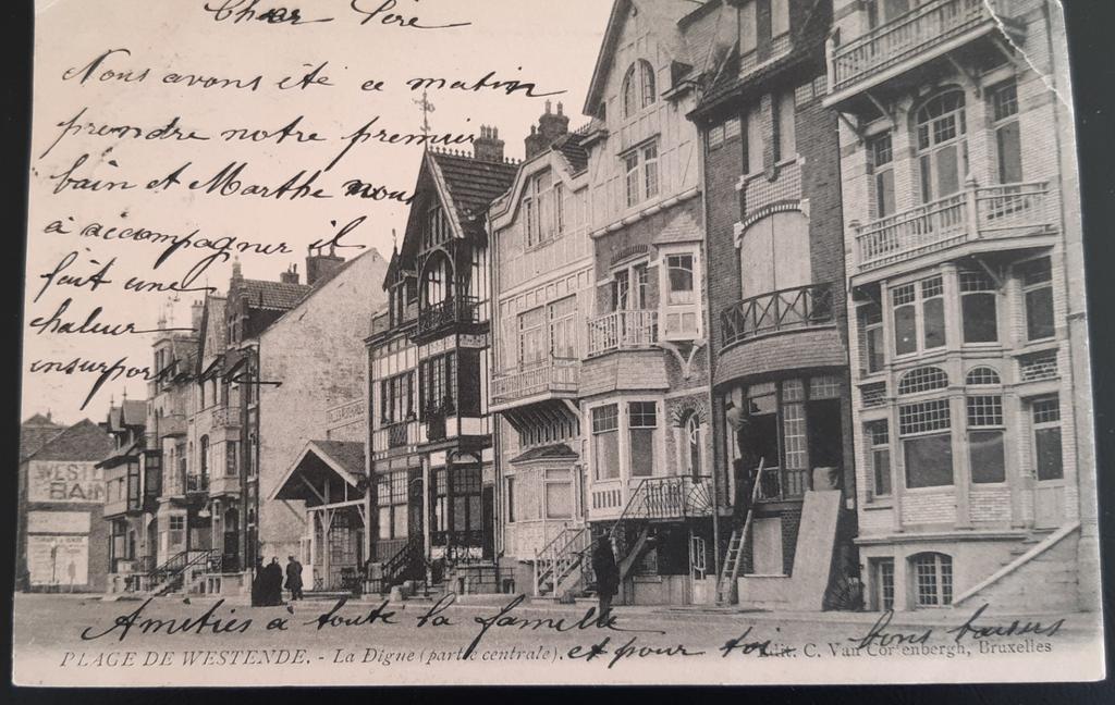 WESTENDE LES VILLAS DIGUE EN FRONT DE MER 1905 !, Envoi