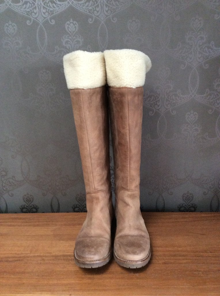 Laarzen beige 38, Hoge laarzen, Beige, Ophalen of Verzenden, Zo goed als nieuw