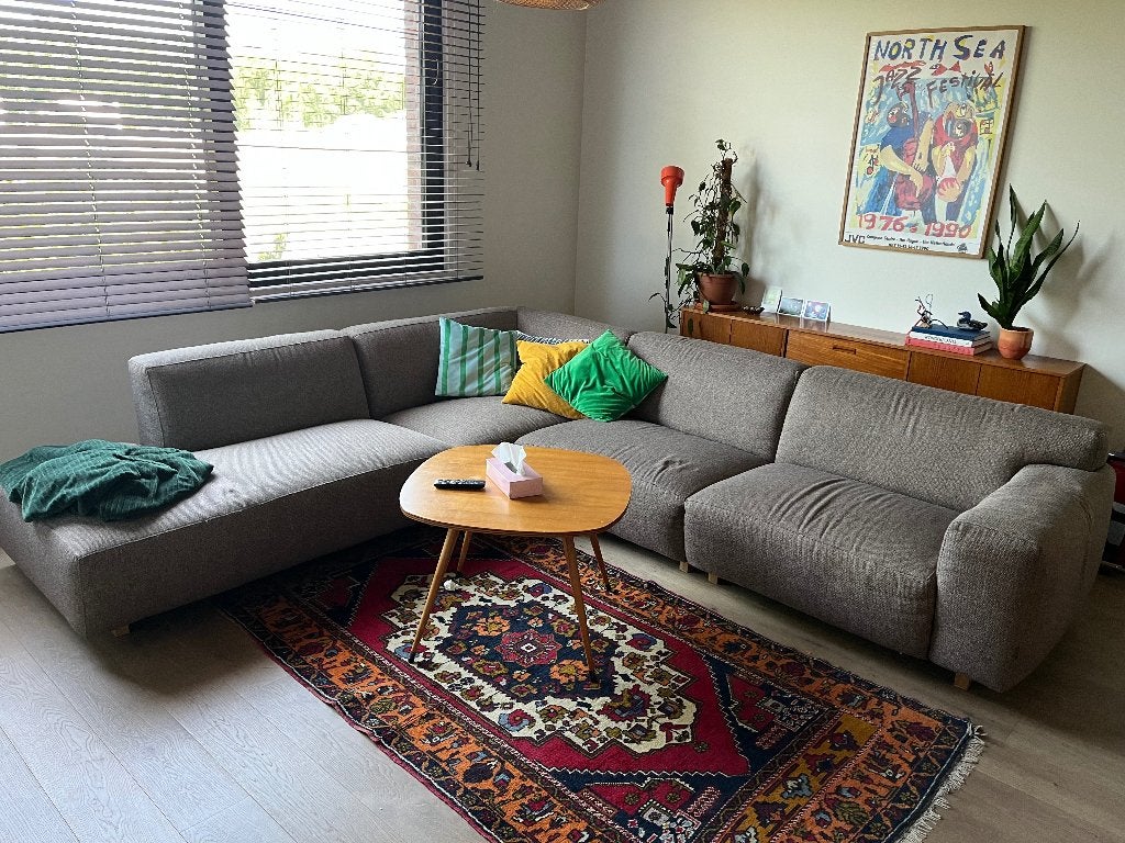 Furninova hoeksalon, Huis en Inrichting, Zetels | Complete zithoeken, Ophalen, Gebruikt, Stof, Modern