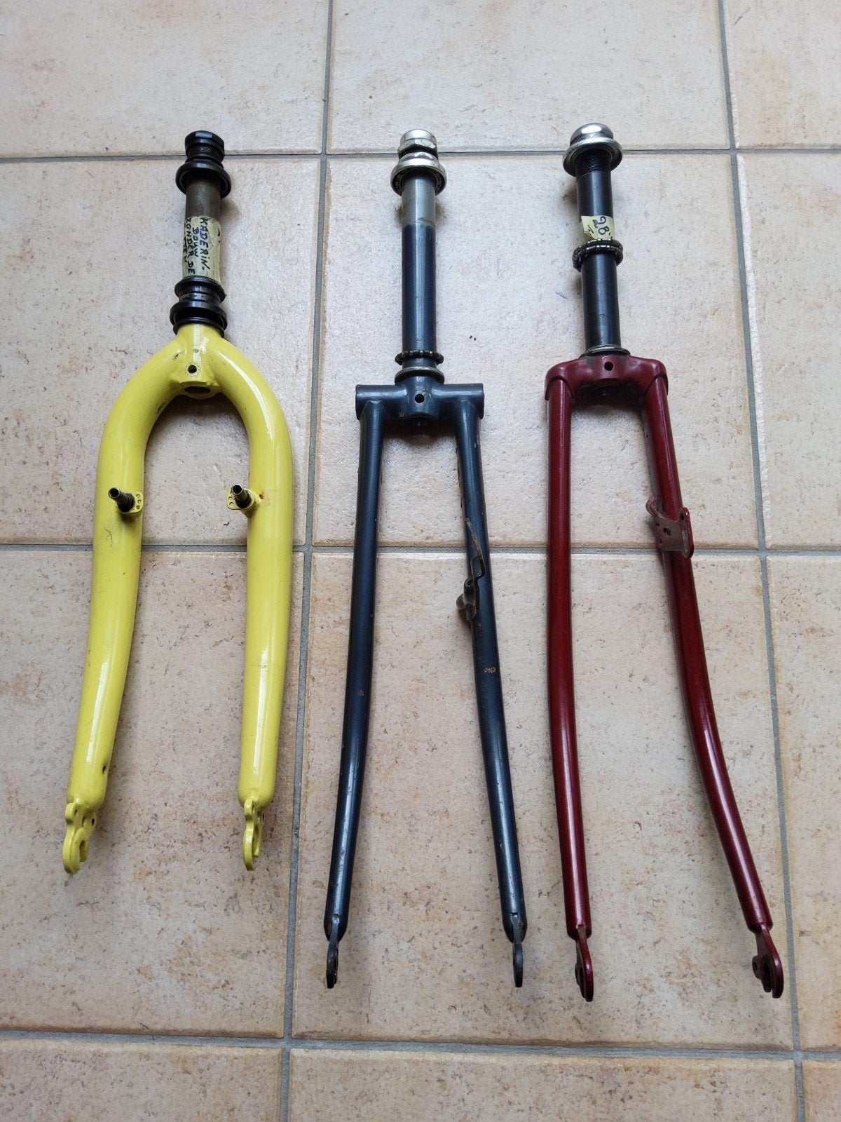 fietsonderdelen voorvorken, Vélos & Vélomoteurs, Vélos Pièces, Enlèvement, Fourche avant