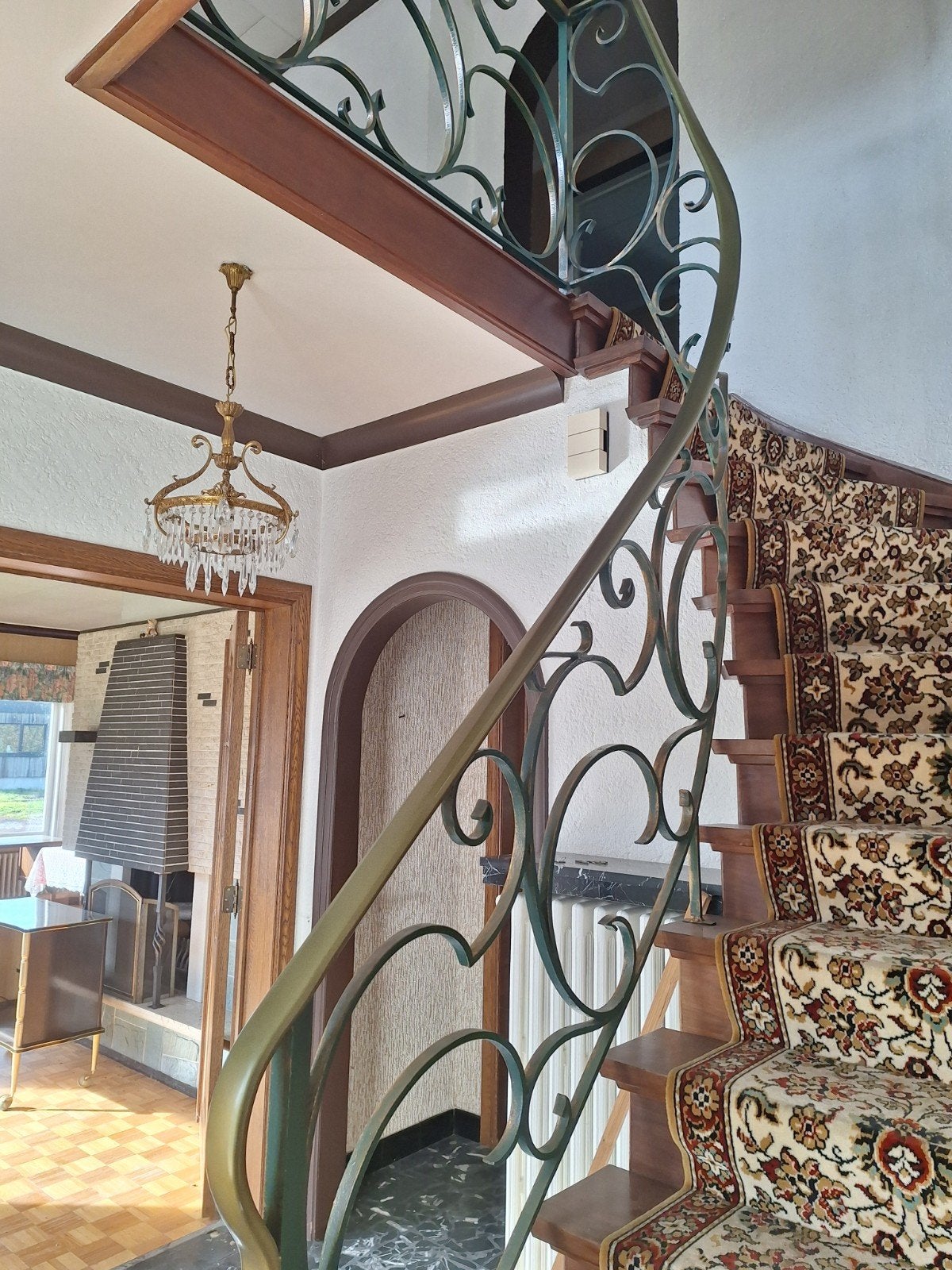 Prachtig siersmeedijzeren trapleuning & balustrade (Klassiek, Doe-het-zelf en Bouw, Ophalen, Gebruikt, Trap, 2 tot 4 meter
