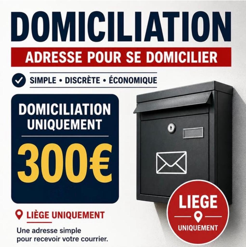 Domiciliation - adresse, Moins de 20 m², Liège (ville)