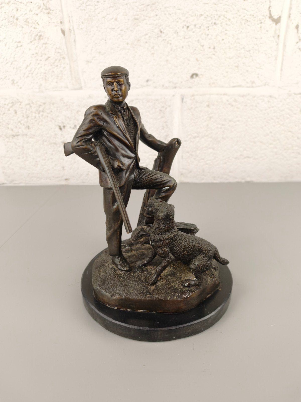 Bronzen beeld jager, Ophalen of Verzenden